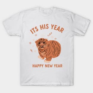 happy PEQUEÑO Y GORDO lunar new year T-Shirt